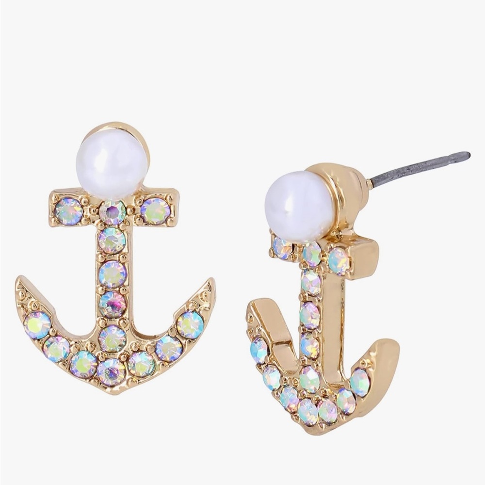 Betsey Johnson Anchor stud earrings.